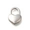 Anti-Tarnish 304 Stainless Steel Charms, Heart Padlock Charm, Stainless Steel Color, 15x11x3.8mm, Hole: 5x5mm