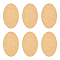 Medium Density Fiberboard (MDF) Sheet, for DIY Miniatures Model Display Base Display Pedestals, BurlyWood, Oval, 15.9x10x0.3cm