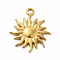 304 Stainless Steel Pendants, Sun Charms, Golden, 23x19.5x2mm, Hole: 2.1mm