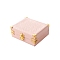 Wood with Imitation Leather Mini Suitcase Model, Micro Landscape Dollhouse Accessories, Pretending Prop Decorations, Misty Rose, 49x41x21mm