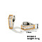 Geometric Copper Inlaid Zircon Hoop Earrings, Golden & Silver, 18x5mm