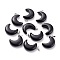 Synthetic Blue Goldstone Pendants, with Platinum Brass Loops, Moon, 29x18~21x7~10mm, Hole: 6x3mm