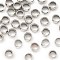 Brass Crimp Beads, Platinum, 4.5x2mm, Hole: 3mm