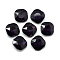 Pointed Back Glass Rhinestone Cabochons, Faceted, Back Plated, Square, Purple, 10x10x4.5mm