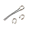 Brass Wire Guardians, Platinum, 5x6x2mm, Hole: 1.5mm