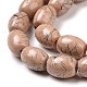 Строковые стеклянные бусины с обжиговой росписью в нитях GLAD-S080-6x8-76-2