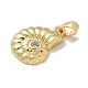 Латунные микропаве прозрачные подвески с фианитом KK-M300-03G-01-2