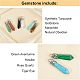 Кулоны с драгоценными камнями nbeads 10 шт. G-NB0001-99P-2