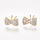 Латунные серьги с цирконом KK-S350-382-1