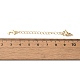 Латунные концы стойки с цепочкой и застежками-карабами KK-F873-04LG-3