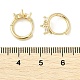 Серьги-кольца из латуни с прозрачным фианитом EJEW-Q014-27G-2