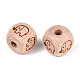 Гравированные бусины из бука WOOD-N015-08D-2