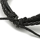Трехслойные многожильные браслеты со шнуром из искусственной кожи BJEW-P329-04AS-4