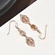 Серьги-подвески в форме ромба из нержавеющей стали 304 EJEW-Z129-12G-03-3