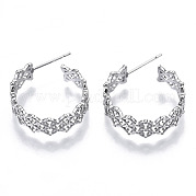 Серьги-кольца из латуни KK-N232-114P-NF