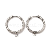 Фурнитура для сережек-колец из нержавеющей стали 201 STAS-I695-02F
