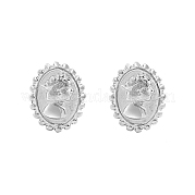 Серьги-гвоздики из нержавеющей стали 304 JR9486-2