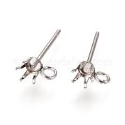 Серьги-гвоздики из нержавеющей стали марки 304 STAS-L238-026F-P