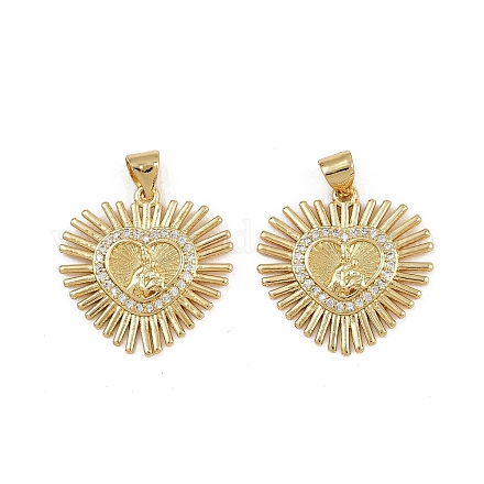 Латунные микропаве прозрачные подвески с фианитом ZIRC-I367-13G-07-1