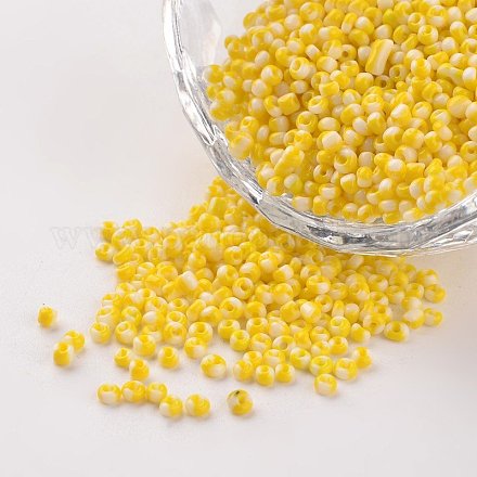12/0 непрозрачные цвета просачиваться стеклянные бусины SEED-M008-C29-1