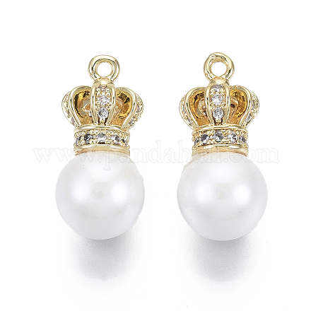Латунные микропаве прозрачные подвески с фианитом KK-S348-562-NF-1