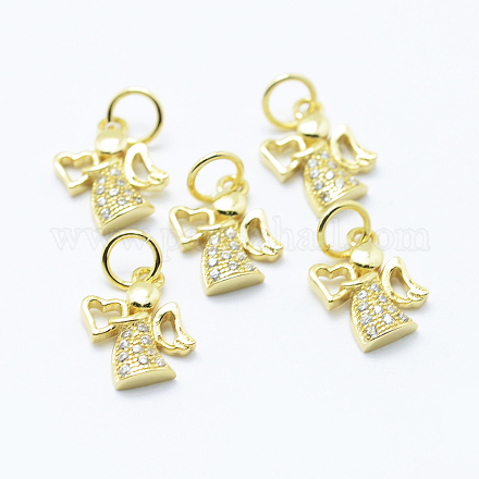 Латунные микро проложить кубического циркония подвески KK-P133-03G-NR-1