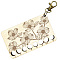  8-Position Wood Embroidery Thread Storage Trays, Laser Cut Thread Spool Organizer Holder, with Swivel Clasp, Flower, 100x60x3mm, Hole: 10mm