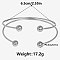 Stylish 304 Stainless Steel Bangles, Torque Bangles for Women, Stainless Steel Color, Inner Diameter: 2-1/2 inch(6.5cm)