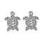 Non-Tarnish 304 Stainless Steel Pendants, Laser Cut, Tortoise Charms, Stainless Steel Color, 16x12x1mm, Hole: 1.6mm