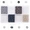Grade A Glass Seed Beads, Round, Mixed Style, Mixed Color, 2x1.5mm, Hole: 0.3~0.9mm, about 20g/compartmentss, about 160g/box