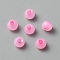 Handmade Lampwork Beads, Rondelle, Hot Pink, 4x2.5mm, Hole: 1mm, 150pcs/bag