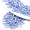 2-Hole Baking Paint Glass Seed Beads, Opaque Frosted  Colours Rainbow, Rectangle, Light Steel Blue, 4.5~5.5x2x2~2.5mm, Hole: 0.5~0.8mm, about 2000pcs/bag