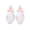Spray Painted Alloy Pendants, Cadmium Free & Lead Free, Carrot Charm, White, 21.5x9x4mm, Hole: 1.6mm