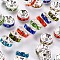 Brass Grade A Rhinestone Spacer Beads, Cadmium Free & Lead Free, Straight Flange, Rondelle, Silver, Mixed Color, 8x3.8mm, Hole: 1.5mm