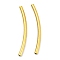 304 Stainless Steel Tube Beads, Curved Tube, Golden, 30x2.5mm, Hole: 2mm