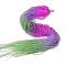Transparent Gradient Color Glass Beads Strands, Faceted Round, Magenta & Lime Green & Mauve, 3x2.8mm, Hole: 0.9mm, about 123pcs/strand, 14.53''(36.9cm)