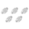 Brass Magnetic Clasps, Column, Silver, 12x6mm, Hole: 2mm
