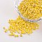 12/0 Opaque Colours Seep Glass Beads, Round Seed Beads, Gold, 1.5~2x2mm, Hole: 0.5mm, about 22500pcs/450g