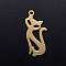 201 Stainless Steel Kitten Pendants, Cat Silhouette Shape, Golden, 23x10x1mm, Hole: 1.4mm