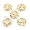 4Pcs Brass Pendants, Long-Lasting Plated, Flat Round with Bees, Real 18K Gold Plated, 39.5x42x6mm, Hole: 6mm