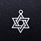 Tarnish Resistant 201 Stainless Steel Pendants, for Jewish, Star of David, Stainless Steel Color, 16x12x1mm, Hole: 1.5mm