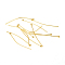 304 Stainless Steel Ball Head Pins, Golden, 35x0.6mm, 22 Gauge, Head: 1.8mm