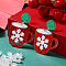 Festive Christmas Acrylic Stud Earrings for Holiday Season Celebration, Cup, Platinum