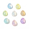 Mocha Effect Teardrop Shape Sew on Rhinestone, K5 Glass Rhinestone, 2-Hole Link, Plated Flat Back, Sewing Craft Decoration, Mixed Color, 14x10x4.5mm, Hole: 1mm
