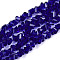 Transparent Glass Beads Strands, Triangle, Faceted, Midnight Blue, 3~3.5x4~4.5x4~4.5mm, Hole: 0.8mm, about 121~131pcs/strand, 14.37~15.35 inch(36.5~39cm)