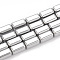 Electroplate Non-magnetic Synthetic Hematite Beads Strands, Cuboid, Platinum Plated, 8x4x4mm, Hole: 1mm, about 50pcs/strand, 16.14 inch