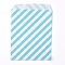 Kraft Paper Bags, No Handles, Food Storage Bags, Stripe Pattern, Sky Blue, 18x13cm