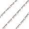 304 Stainless Steel Cable Chains, with Spool, Soldered, Stainless Steel Color, 2.5x5x0.5mm, 25m