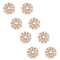 SUPERFINDINGS 8Pcs Flower Rhinestone Shank Buttons 22.5mm Sew on Light Gold Buttons Crystal Embellishments with 1-Hole for Coats Dress DIY Jewelry Making Crafting Decorations