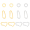 UNICRAFTALE 12Pcs 2 Colors 3 Styles Linking Rings 304 Stainless Steel Heart Link Connectors 7mm Round Linking Rings Scabbard Metal Jewelry Rings Earring Making Linking Ring for Jewelry Making